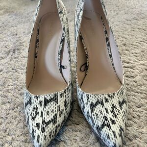 Nine West Monochrome Snake Print Heels
